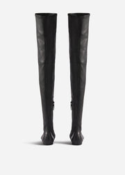 Leather Over-the-Knee Boot - Black - CO Collections